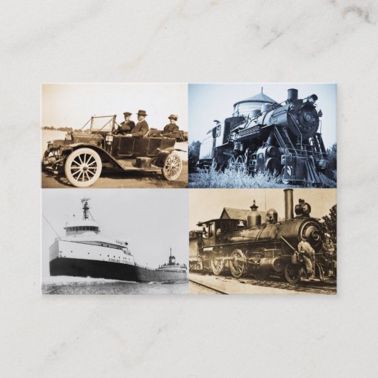 交通機関のヴィンテージの世界 名刺 (正面)