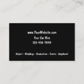 交通機関の名刺 名刺 (裏面)