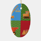 交通機関の重い装置-コラージュ セラミックオーナメント (右)