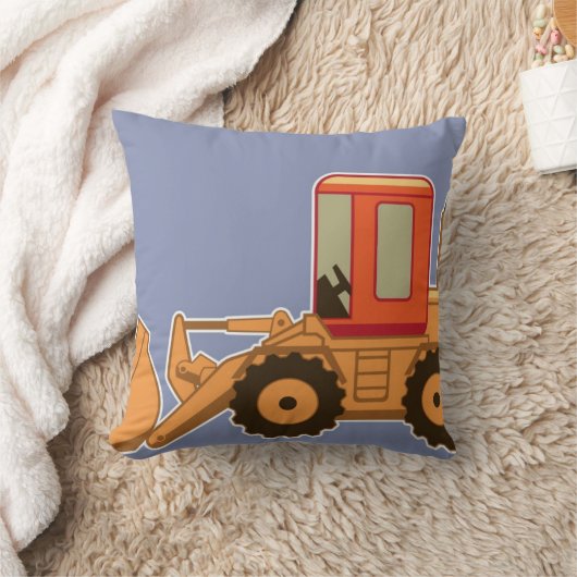 交通機関の重い装置Payloader -青 クッション (ブランケット)