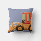 交通機関の重い装置Payloader -青 クッション (裏面)