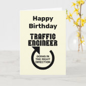 交通機関右向き誕生日カード カード (黄色い花)