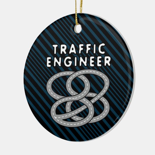 交通機関幹線道路インターチェンジ セラミックオーナメント (左)