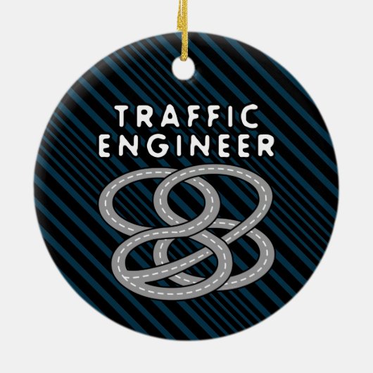 交通機関幹線道路インターチェンジ セラミックオーナメント (裏面)