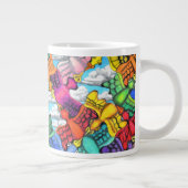 交通渋滞のジャンボマグ ジャンボコーヒーマグカップ (右)