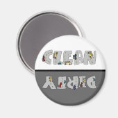 交通渋滞クリーン汚れ食洗機磁石 マグネット (正面/裏面)