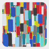 交通渋滞シール スクエアシール (正面)