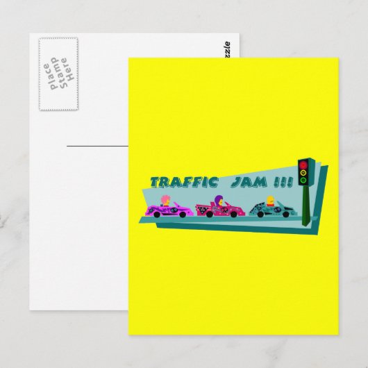 交通渋滞 ポストカード (正面/裏面)