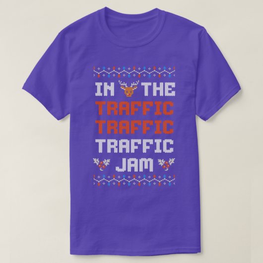 交通渋滞Tシャツに Tシャツ (デザイン正面)