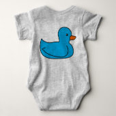 交通灯ゴムダッキー(アヒルちゃん)ボディスーツ ベビーボディスーツ (裏面)