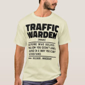 交通監督名詞交通管理専門医 Tシャツ (正面)