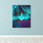 交通矢印ファインアートキャンバス印刷 キャンバスプリント (インサイチュ (ウッドフロア))