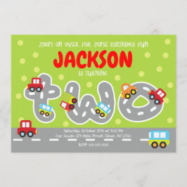 交通第2誕生日招待状 招待状