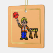 交通管路工事クリスマスオーナメント セラミックオーナメント (左)