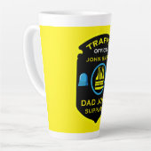 交通警察のおもしろい贈り物 カフェラテマグ (左アングル)