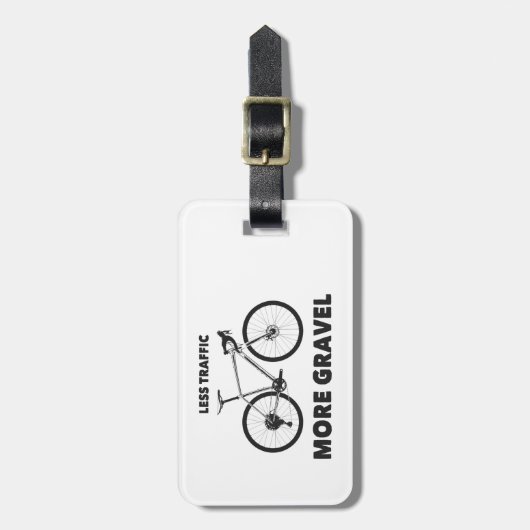 交通量が少ないほど砂利道は楽しい ラゲッジタグ (正面縦)