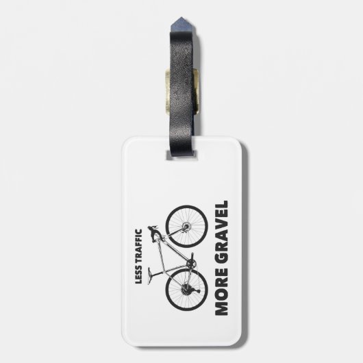 交通量が少ないほど砂利道は楽しい ラゲッジタグ (裏面縦)