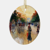 交通量の多いシャンゼリゼ セラミックオーナメント (右)