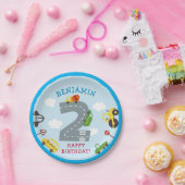 交通2nd誕生日紙パーティープレート ペーパープレート (パーティー)