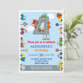 交通4th誕生日パーティの招待状 招待状 (スタンド正面)