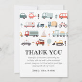 交通 誕生日 フラット サンクス カード (正面)