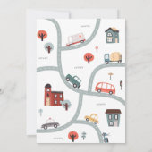 交通 誕生日 フラット サンクス カード (裏面)