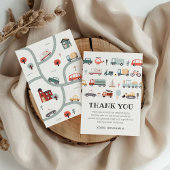 交通 誕生日 フラット サンクス カード