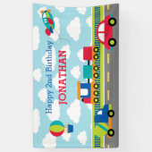 交通(車の列車の飛行機トラック)バックロープ 横断幕 (縦)