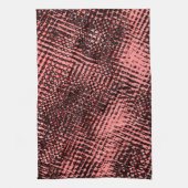 交錯ぼやけ色、桃またはサーモン色 キッチンタオル (縦)