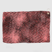 交錯ぼやけ色、桃またはサーモン色 ゴルフタオル (横)