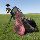 交錯ぼやけ色、桃またはサーモン色 ゴルフタオル (グリーン)