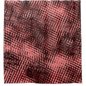 交錯ぼやけ色、桃またはサーモン色 シャワーカーテン (正面)