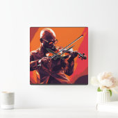 交響曲ファンク#1 スクエア壁時計 (ホーム)