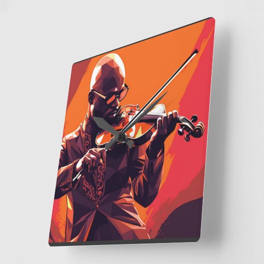 交響曲ファンク#1 スクエア壁時計 (傾斜)