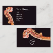 交響曲、クラシック楽器バイオリン巻物 名刺 (正面/裏面)