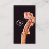 交響曲、クラシック楽器バイオリン巻物 名刺 (裏面)