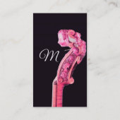 交響曲、クラシック楽器バイオリン巻物 名刺 (裏面)