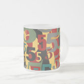 交響曲# 5つの第5または第50誕生日Annivesary フロストグラスマグカップ (正面右)
