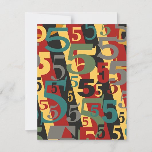 交響曲# 5つの第5または第50誕生日Annivesary 招待状 (正面)