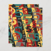 交響曲# 5つの第5または第50誕生日Annivesary 招待状 (正面/裏面)