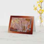 交響楽団の楽器 カード (黄色い花)