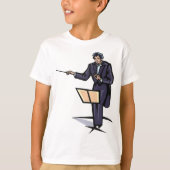交響楽団指揮者 クラシック音楽 Tシャツ (正面)