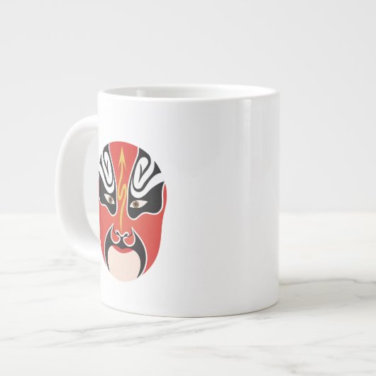 京劇の張郃 ジャンボコーヒーマグカップ (正面左)