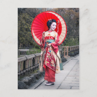 京日本の都の芸者 ポストカード