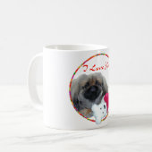 京犬(ペキニーズ)を愛してる コーヒーマグカップ (正面左)