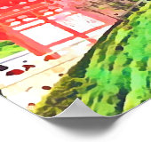 京都さくらんぼ旅行写真 ポスター (角)