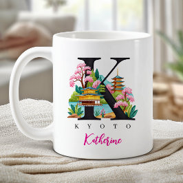 京都のモノグラム K オリジナルギフト コーヒーマグカップ
