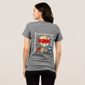 京都の夏の輝き グレー トライブレンドＴシャツ (裏面全面)