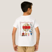 京都の夏の輝き ホワイト Tシャツ (裏面フル)