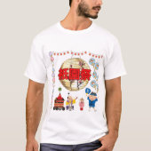 京都の夏の輝き ホワイト Tシャツ (正面)